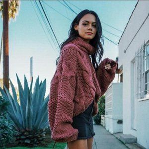 Cropped Turtleneck Sweater